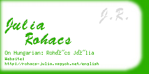 julia rohacs business card